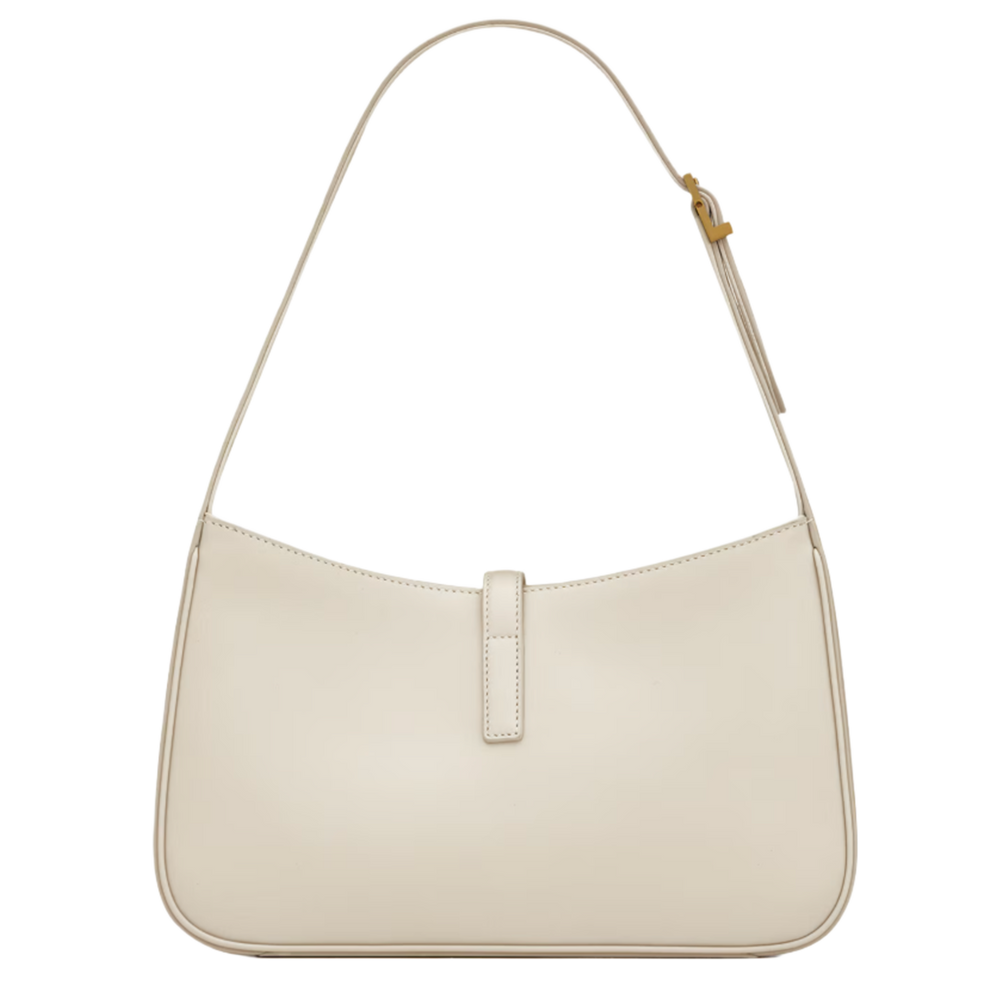 Saint Laurent Le 5 A 7 'White Leather' Hobo Bag