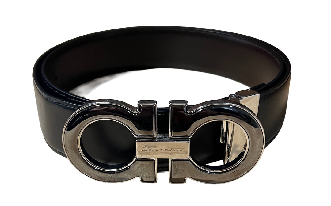 Ferragamo 'Silver Hardware' Belt