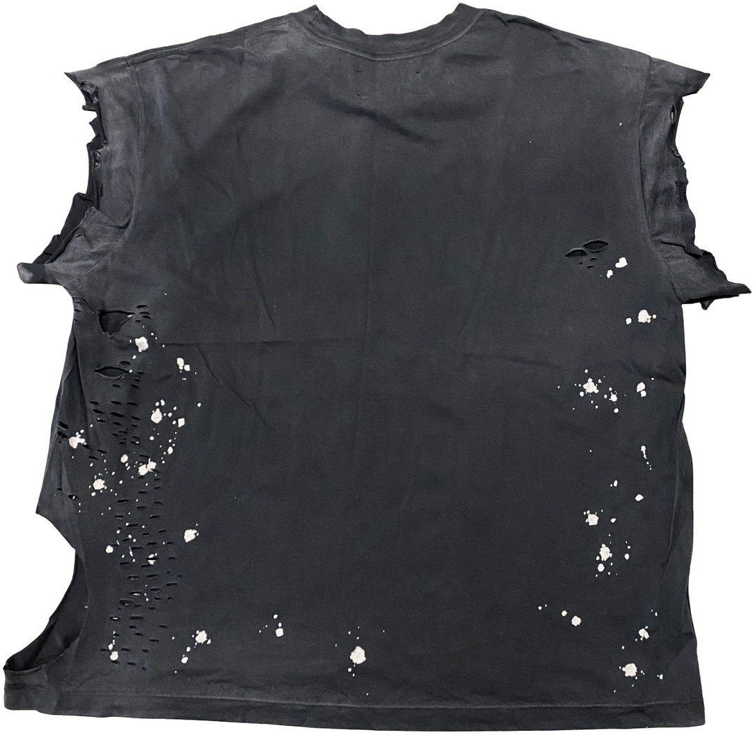 Satoshi Nakamoto 'Destroyed Luke' Cutoff Black Tee