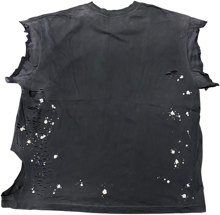 Satoshi Nakamoto 'Destroyed Luke' Cutoff Black Tee