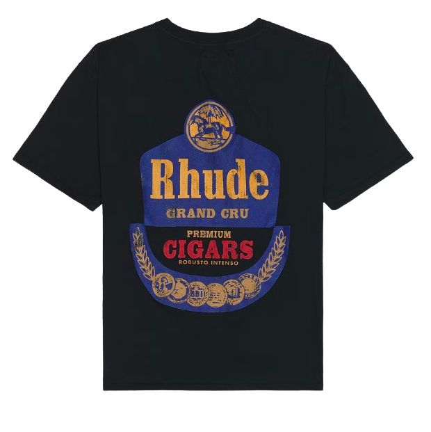 Rhude 'Grand Cru' Vintage Black Tee