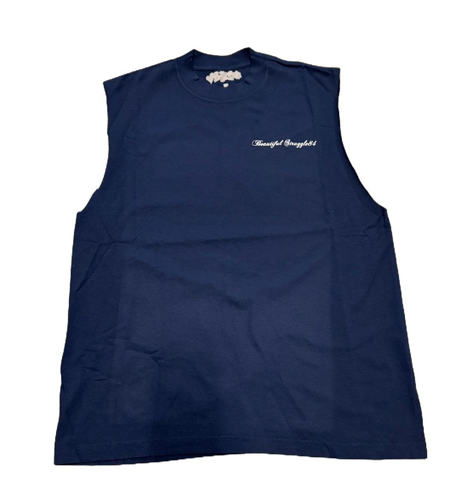 Beautiful Struggle BS84 'Our Lady of Guadalupe' Navy Cut Off Tee