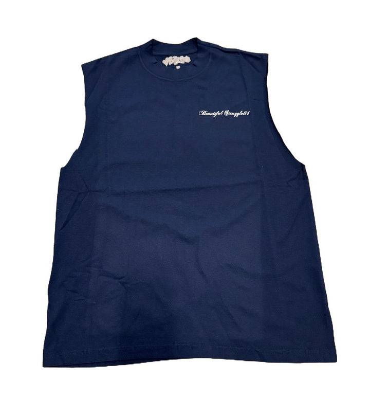 Beautiful Struggle BS84 'Our Lady of Guadalupe' Navy Cut Off Tee