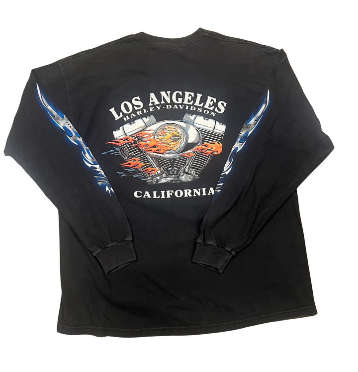 Harley Davidson 'Los Angeles Engine' Vintage Long Sleeve