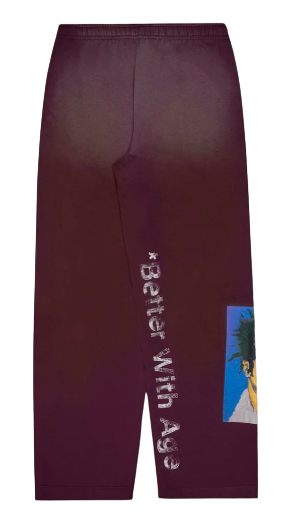 *Better With Age 'Psychodelic' Burgundy Sweatpants
