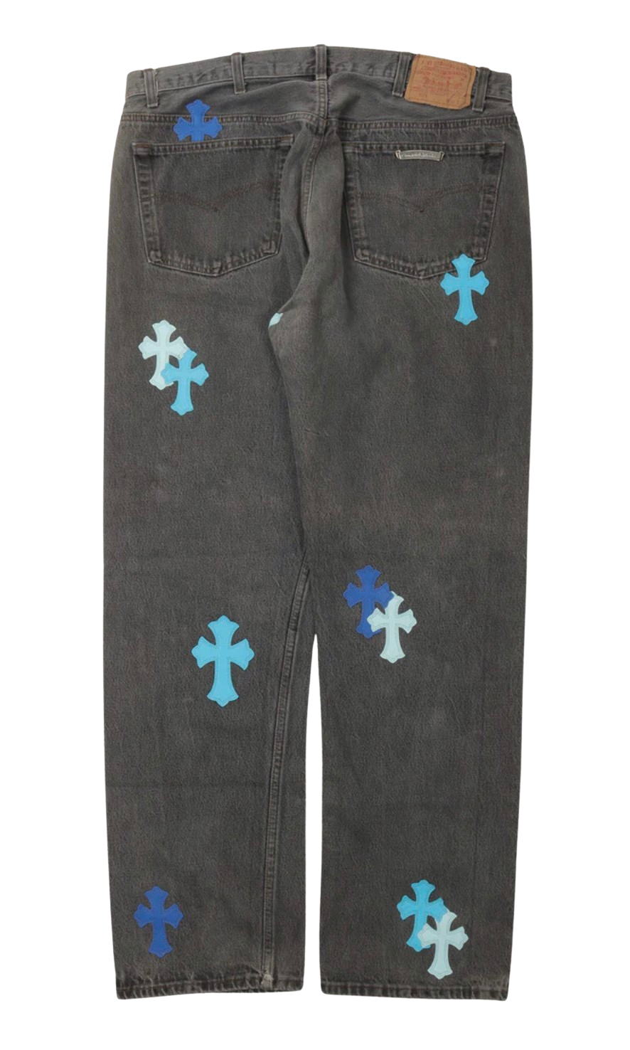 Chrome Hearts 'London Exclusive Black/Blue Cross Patch' Jeans