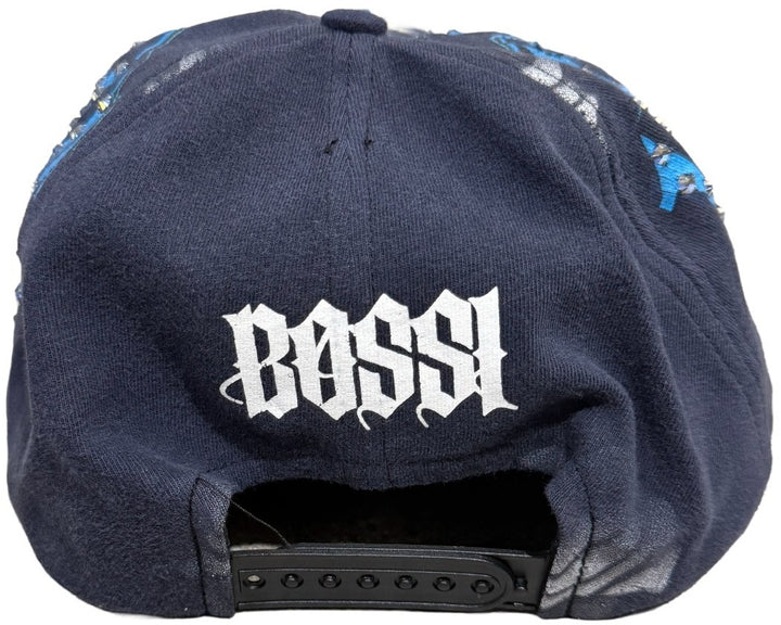 Bossi 'Clown' Blue Rhinestone Snapback Hat