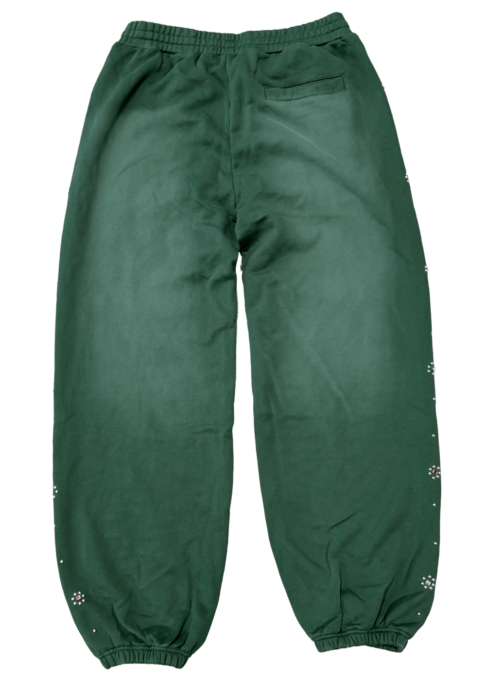 Happy Memories Don't Die HMDD 'Green Flower' Studded Sweatpants
