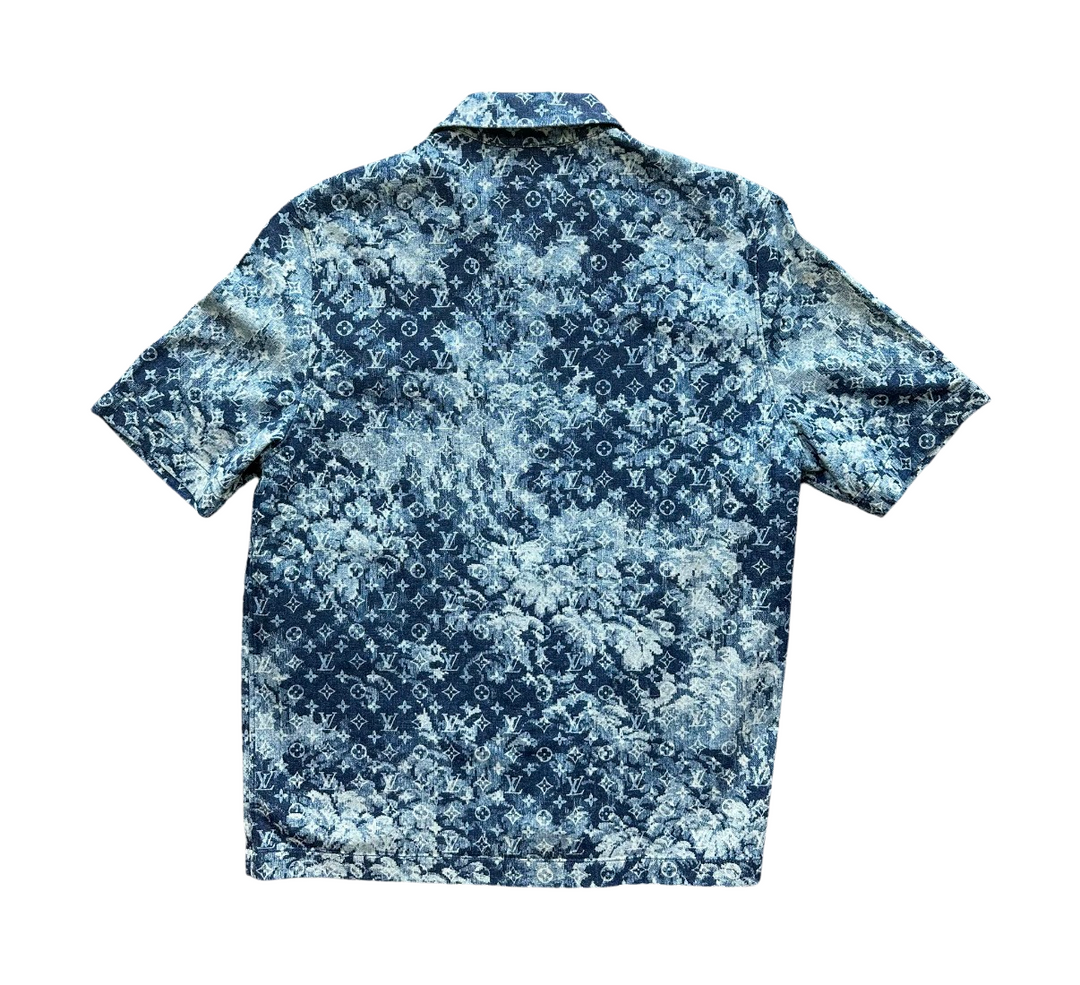 Louis Vuitton 'Blue Tapestry' Monogram Shortsleeve Shirt