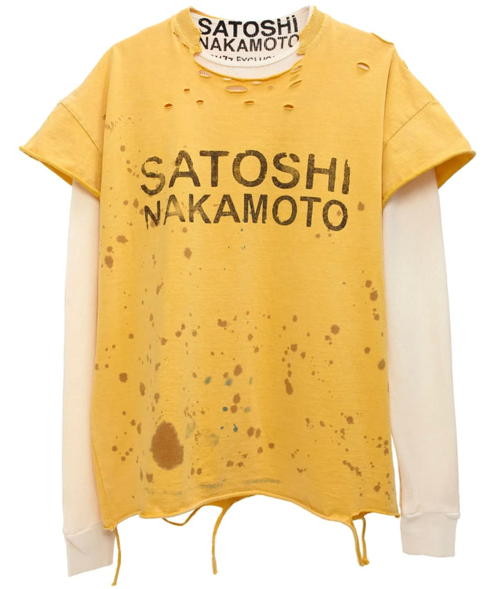 Satoshi Nakamoto 'Yellow' Luke Thermal Longsleeve Tee
