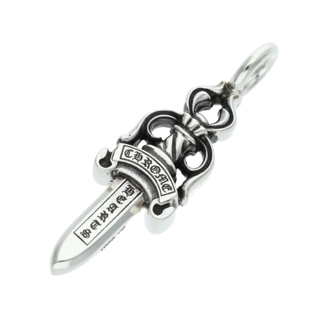 Chrome Hearts 'Double Dagger' Silver Pendant