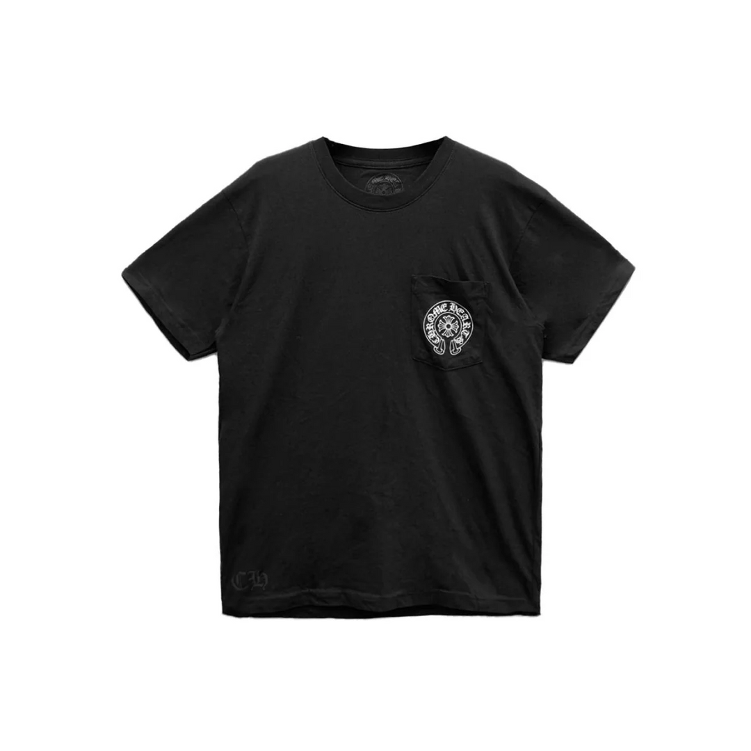 Chrome Hearts 'Miami' Black Horseshoe Pocket Tee