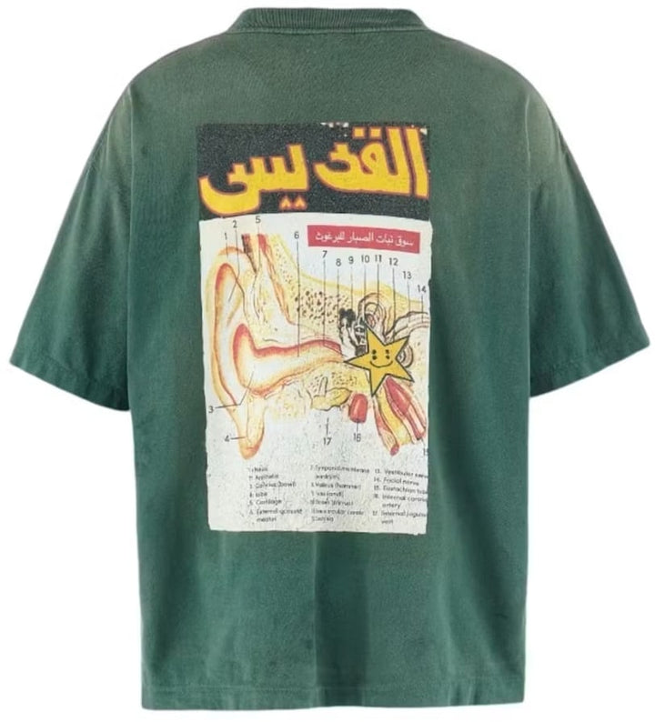 Saint Michael x Cactus Plant Flea Market 'LOVE OF SNT' Green Tee