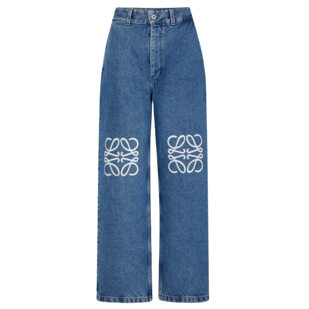 Loewe 'Blue Denim' Anagram Baggy Jeans