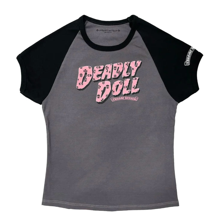 Chrome Hearts Deadly Doll 'Vine Heart Cropped Tee