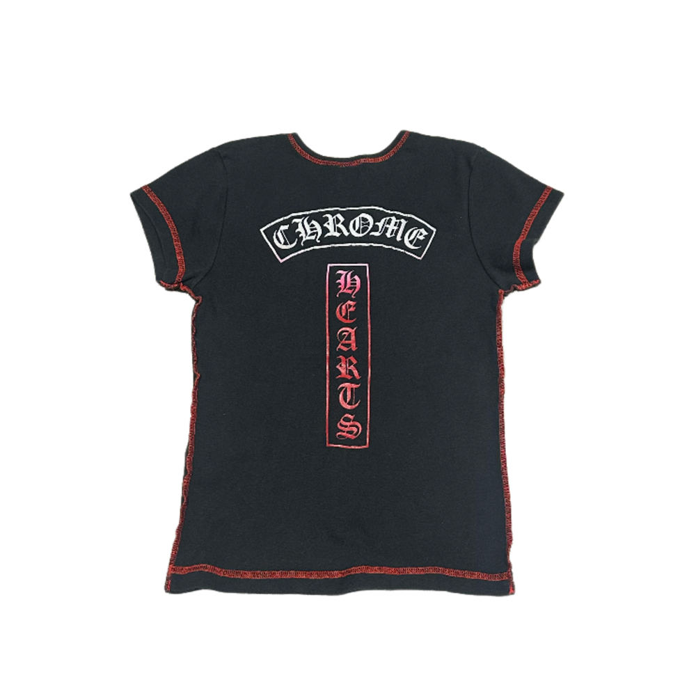 Chrome Hearts 'Black' Vintage Womens Harry Dagger T Bar Cropped Tee
