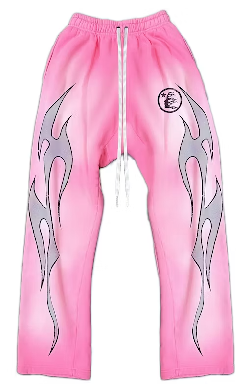 Hellstar 'Pink Grey Flame' Sweats