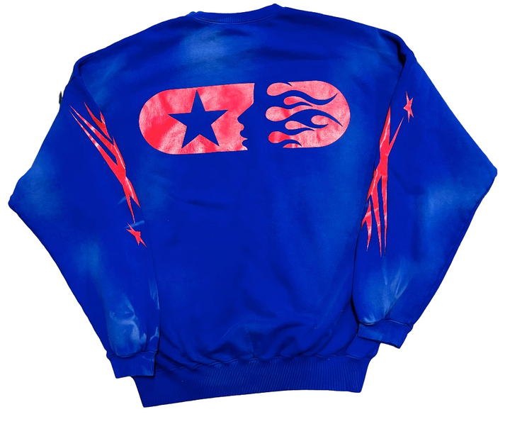 Hellstar Sports Blue Gel Crewneck