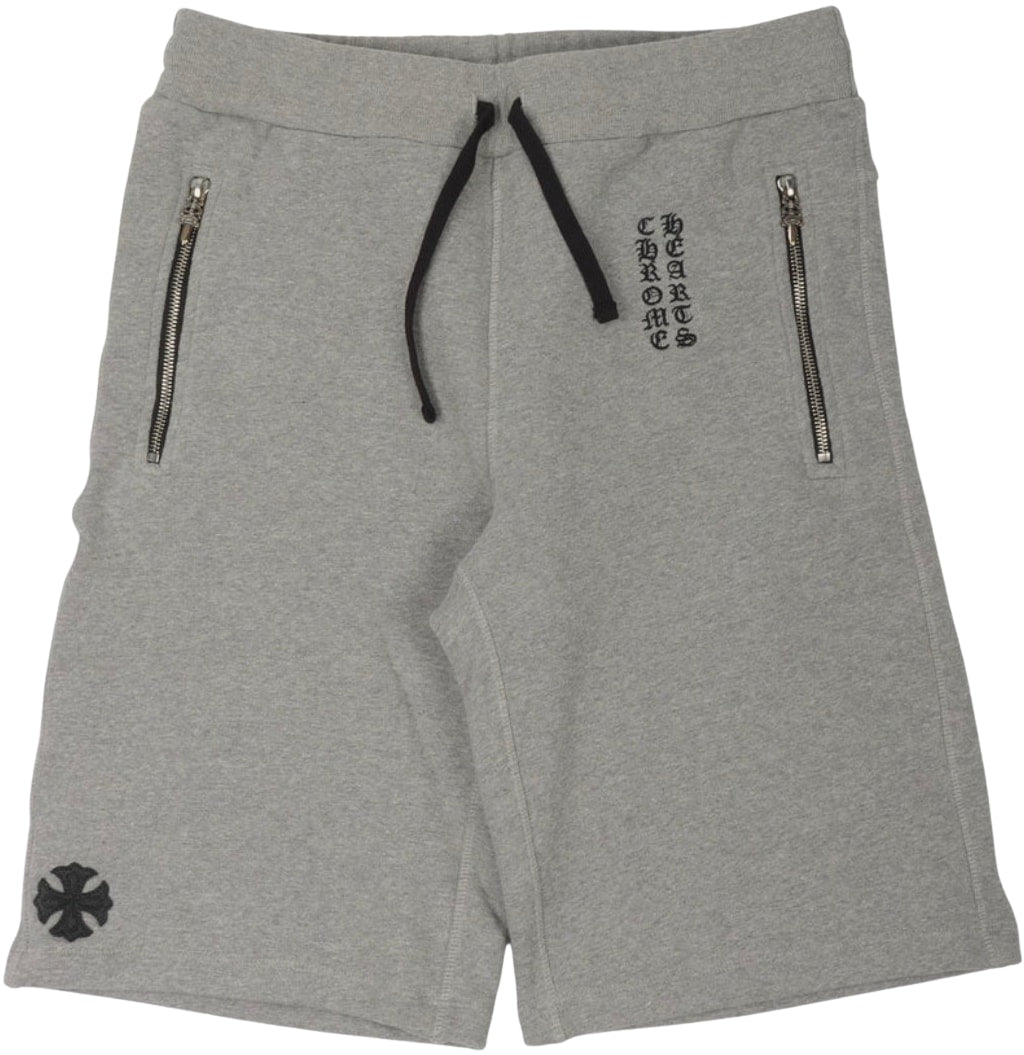 Chrome Hearts 'F*ck You' Dagger Zip Grey Shorts
