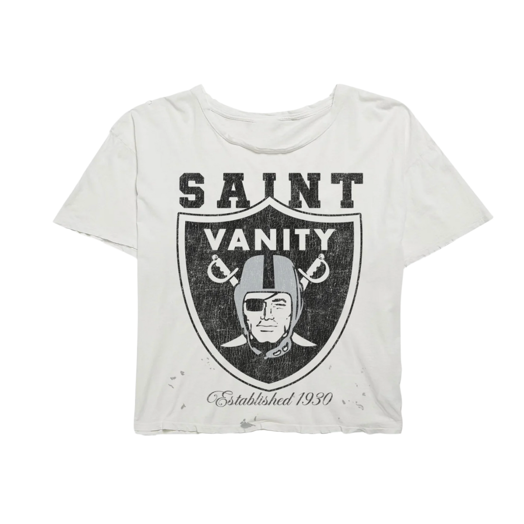 Saint Vanity 'Raiders' White Distressed Tee