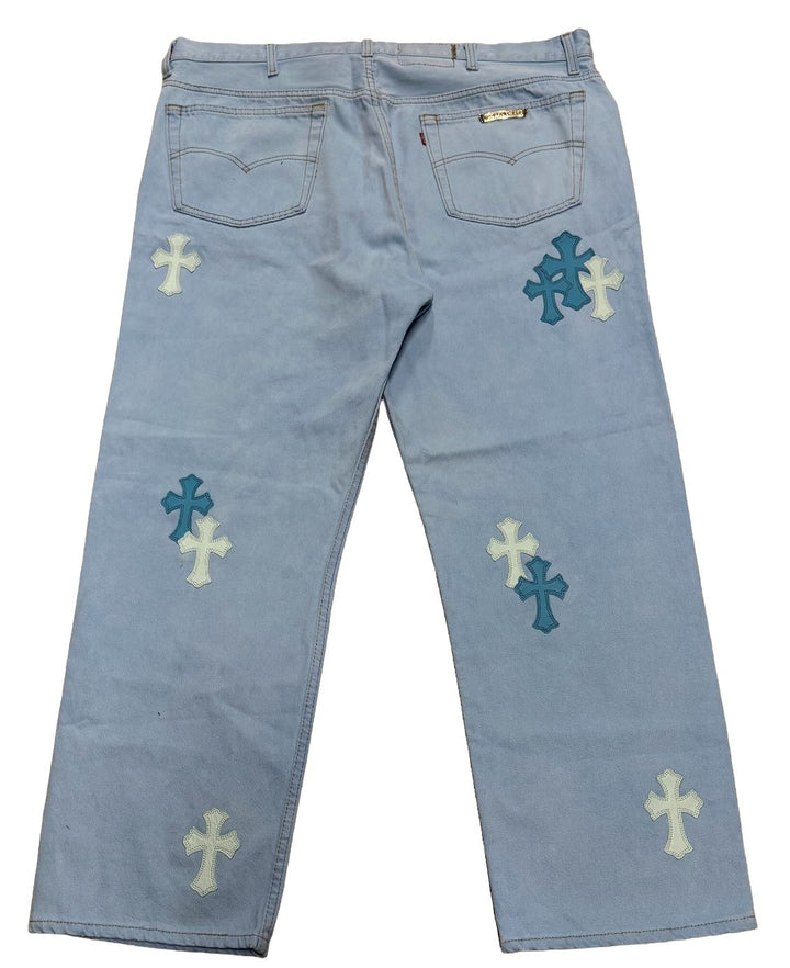 Chrome Hearts x Drake 'Washed Blue' CLB Vintage Levi's Jeans
