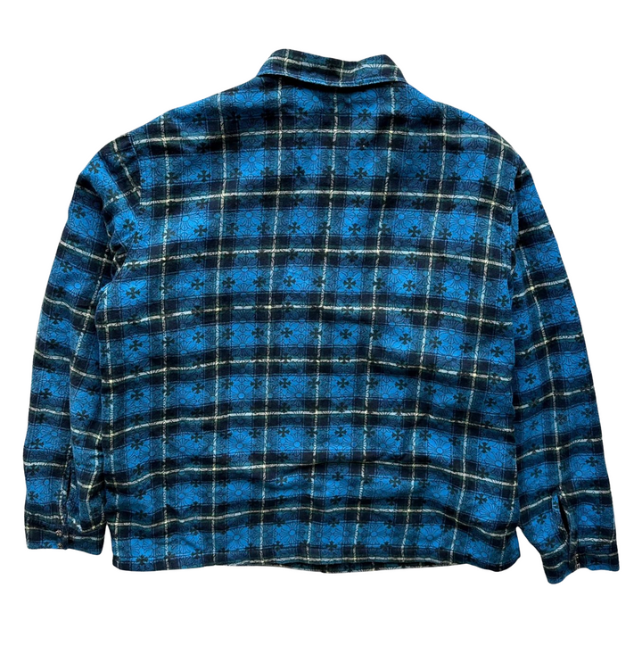 Chrome Hearts 'Blue' Cross Print Quilted Flannel