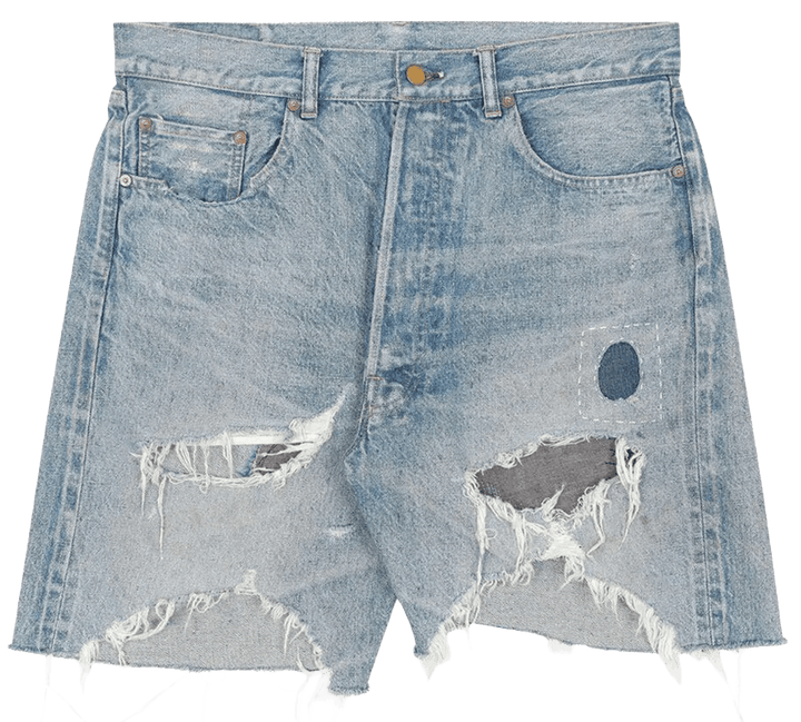 SAINT Mxxxxxx 'Blue' Damage Denim Shorts