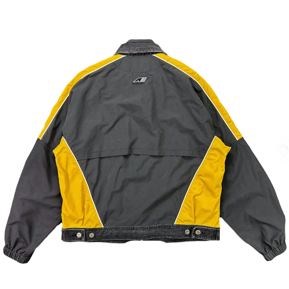 Ambush 'Black' Hybrid Denim and Nylon Track Jacket