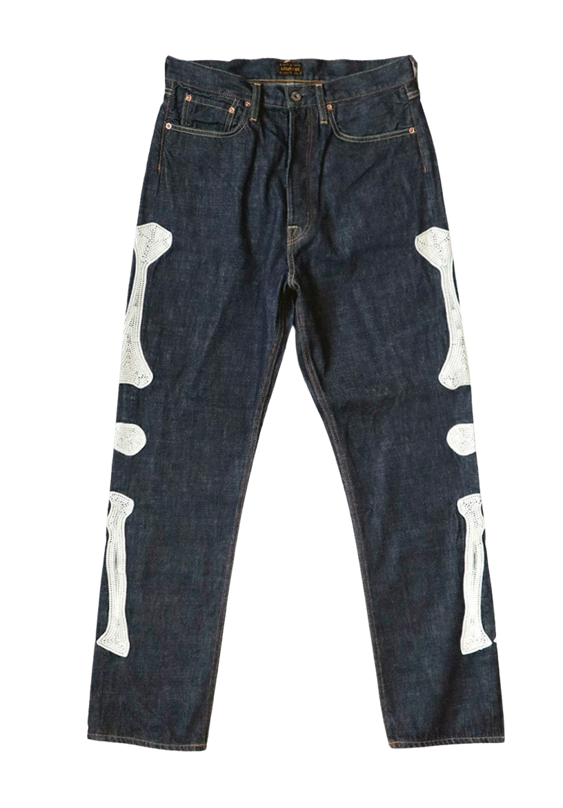 Kapital 'Okagilly' Straight-Leg Appliquéd Jeans