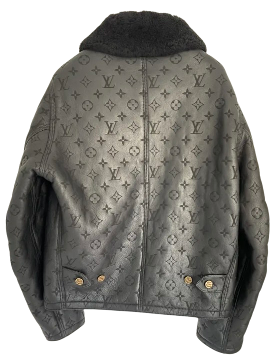 Louis Vuitton 'Shearling Embossed' Monogram Black Jacket