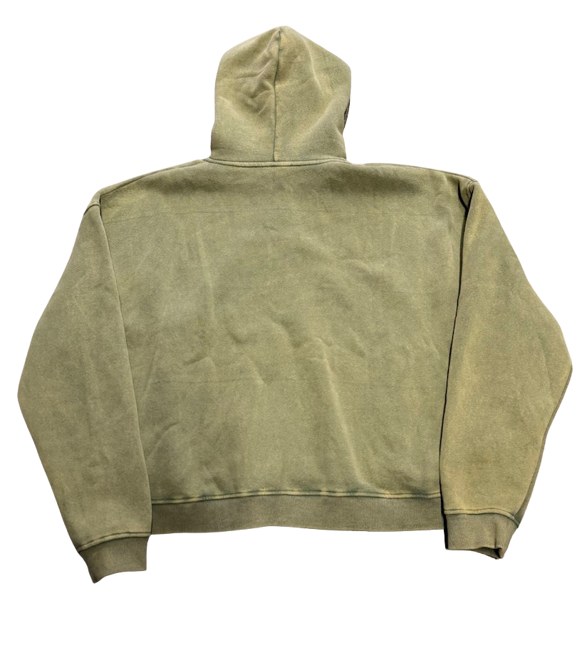 Gold+Vintage Gallery Raspberry Hills 'Casamigos' Olive Zip up Hoodie