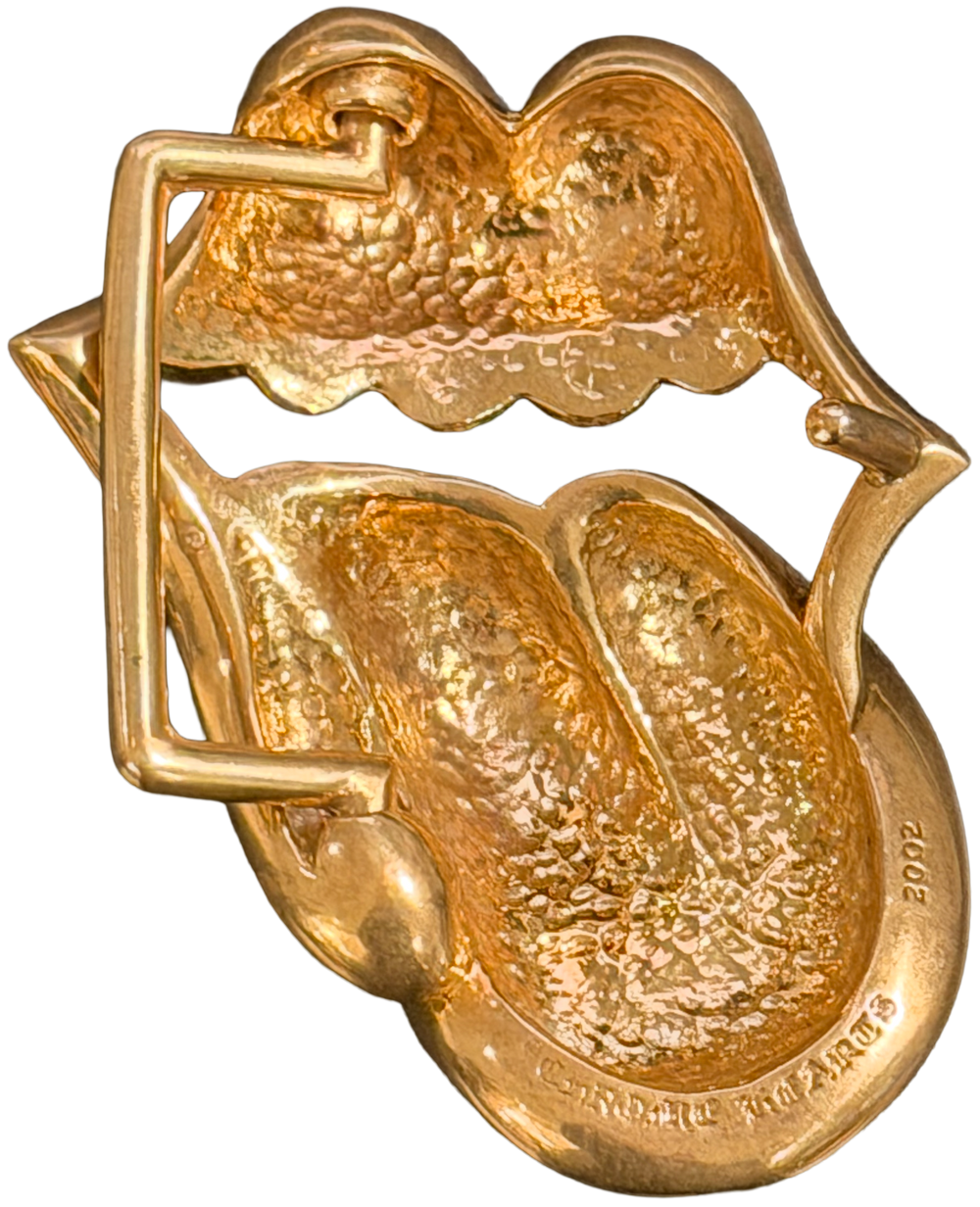 Chrome Hearts 'Bronze' Rolling Stones Lip Buckle