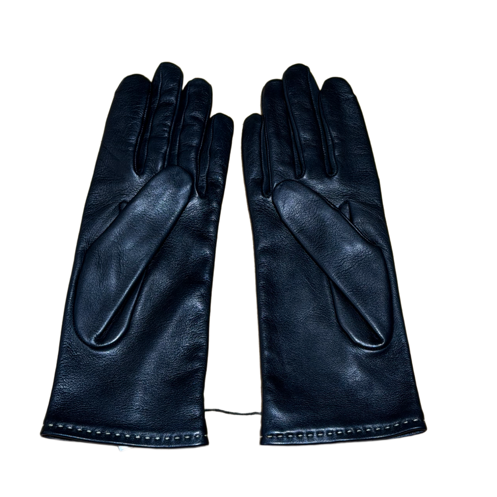 Goyard 'Black' Leather Driving Gloves