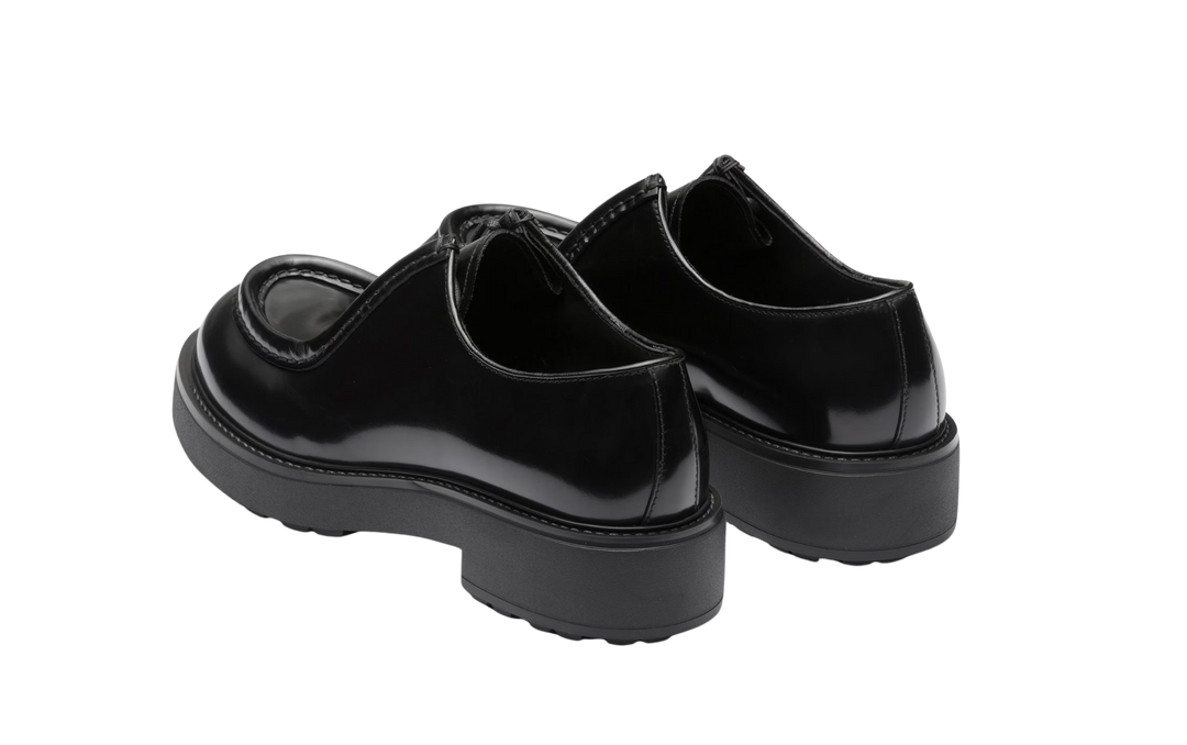 Prada 'Black' Diapason Leather Shoes