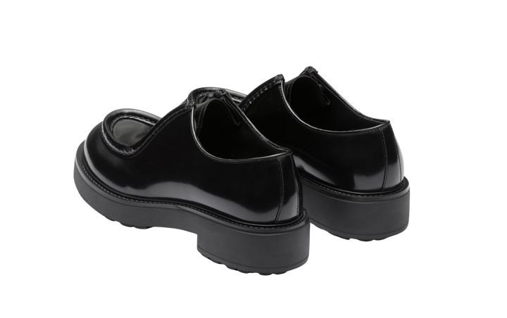 Prada 'Black' Diapason Leather Shoes