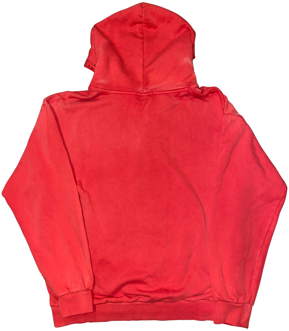 Bossi 'Slipknot' Rhinestone Red Zip Up Hoodie