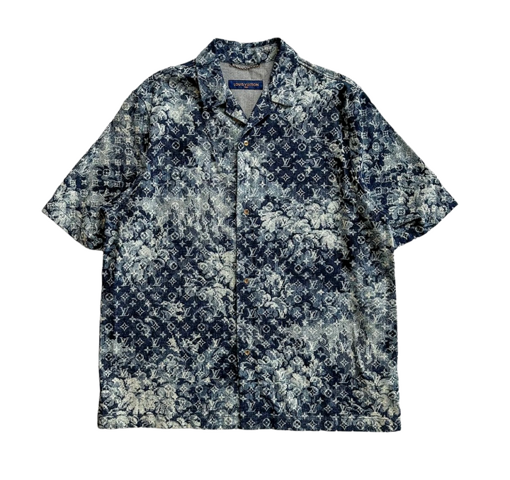 Louis Vuitton 'Blue Tapestry' Monogram Shortsleeve Shirt