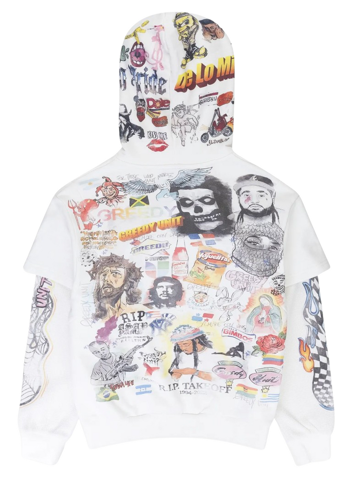 Greedy Unit 'All Over Print' Hoodie