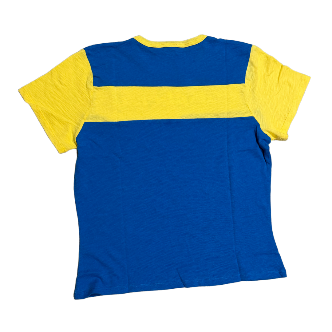 Gold+Vintage Gallery Raspberry Hills 'Blue and Yellow' Womens Tee
