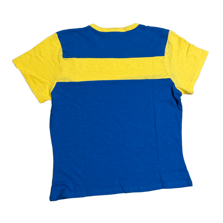 Gold+Vintage Gallery Raspberry Hills 'Blue and Yellow' Womens Tee