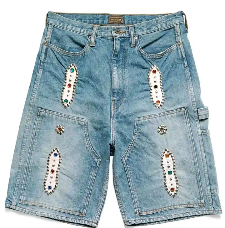 Kapital Denim Shorts Studs Remake