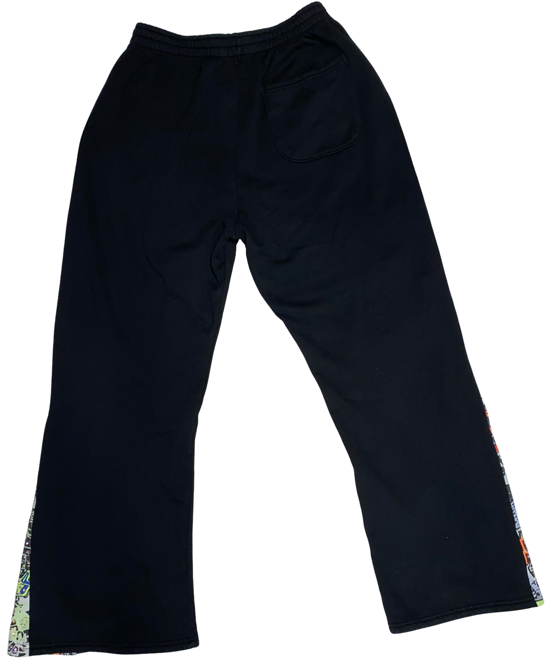 Bossi 'Graphic' Rhinestone Black Flare Sweatpants
