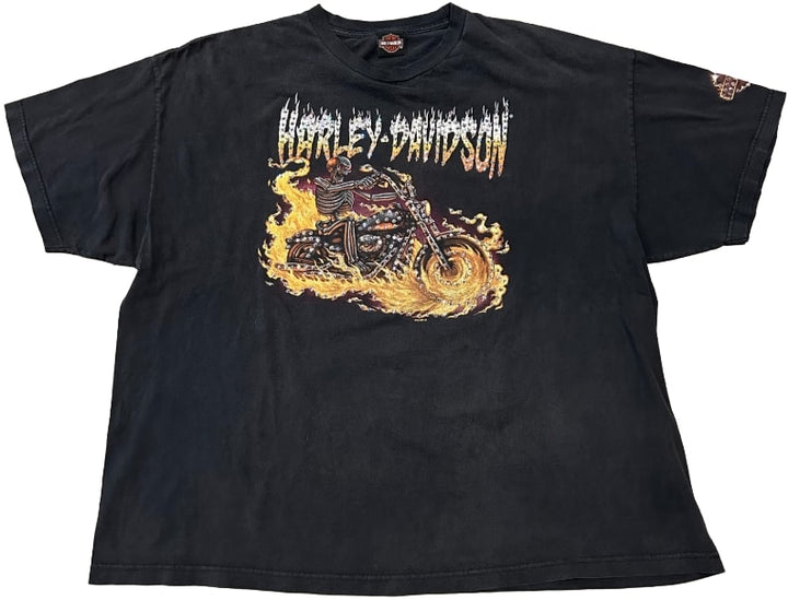 Harley Davidson 'White Lightning' Vintage Rhinestone Tee