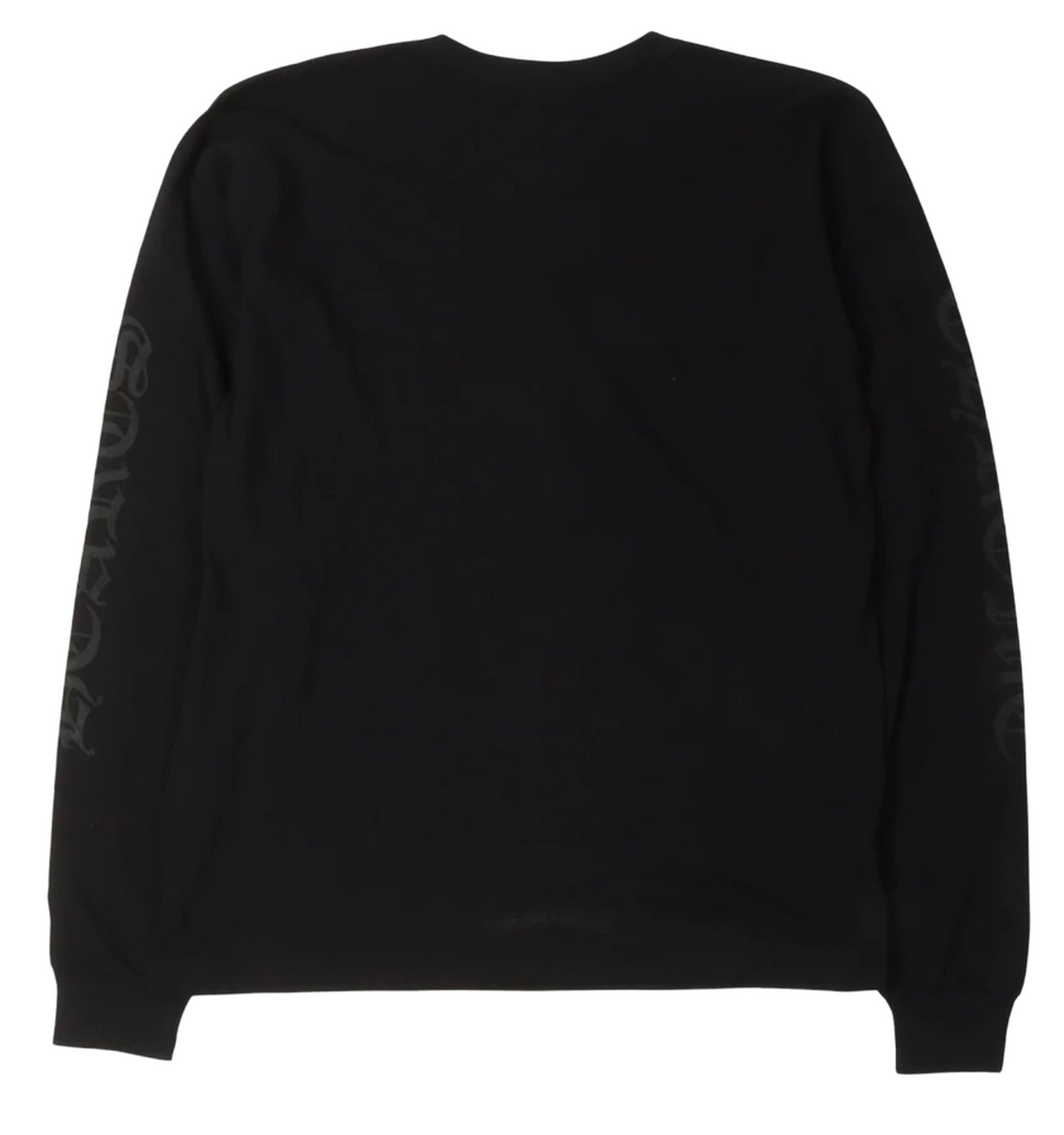 Chrome Hearts 'Collar Logo' Black/Black Longsleeve Tee