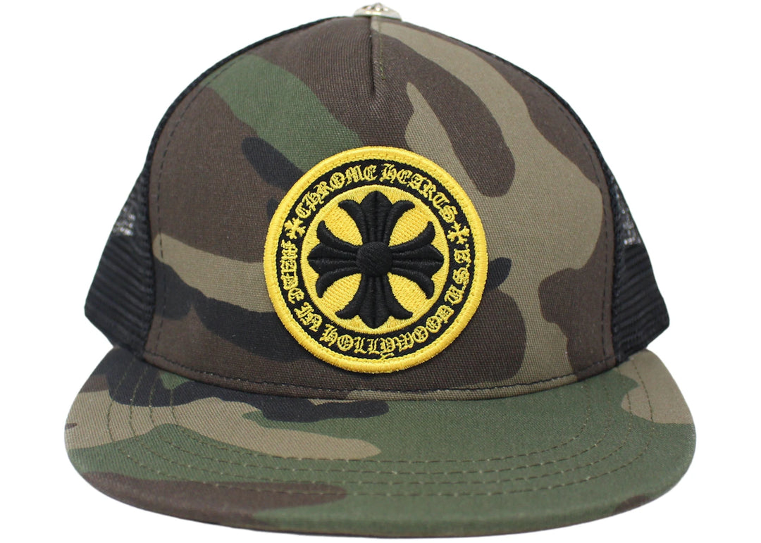 Chrome Hearts Plus Cross Seal Stamp Camo Trucker Hat
