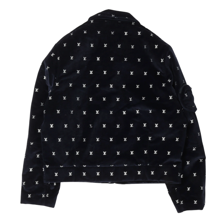 Louis Vuitton 'Navy Velour' Zip Up Jacket