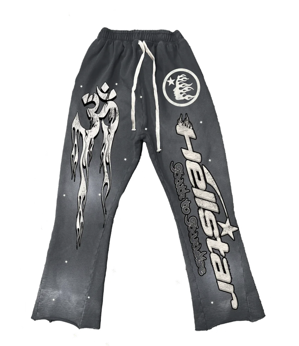 Hellstar Racer Flared Sweatpants Vintage Black