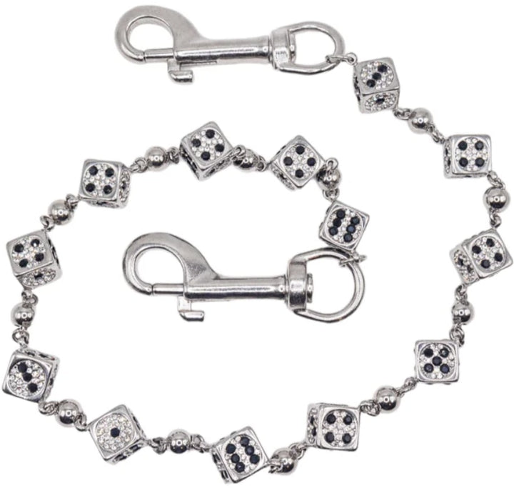 Starchain World 'Dice' 26.5in Silver Wallet Chain