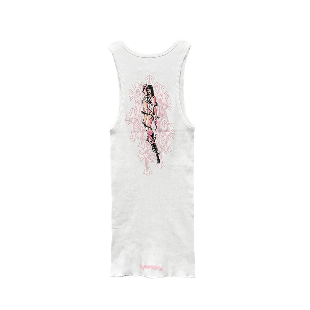 Chrome Hearts 'Deadly Doll' White Tank Top Dress