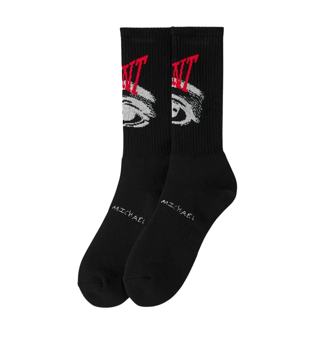 Saint Michael 'Eye' Black Socks